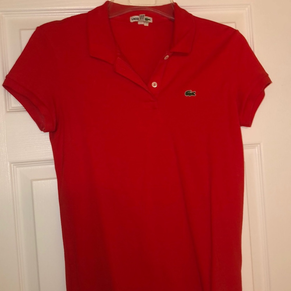 Women’s Orange Lacoste Polo